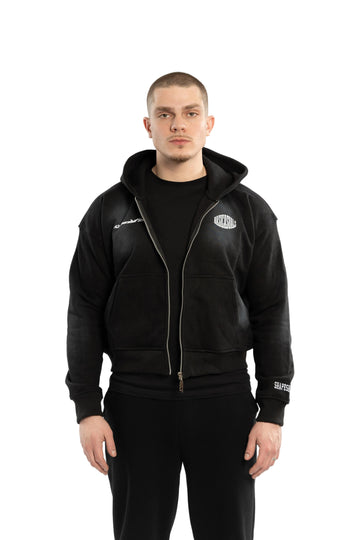 Zip-Up Oversize Cropped