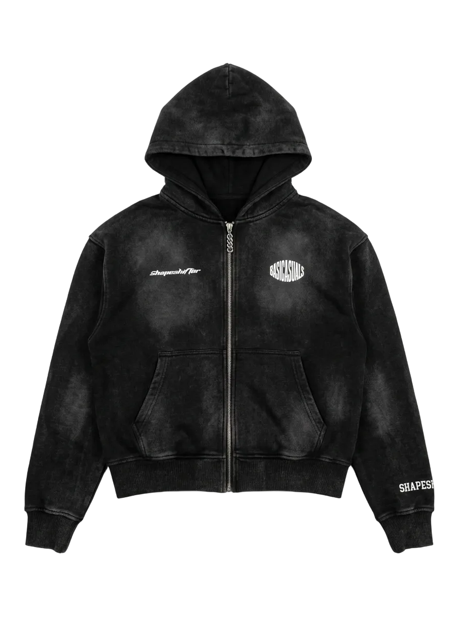 Oversized Cropped Zip-Up